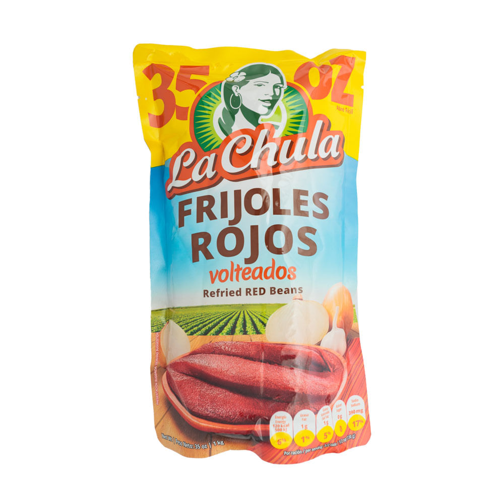 Frijoles Volteados Rojos La Chula Doypack