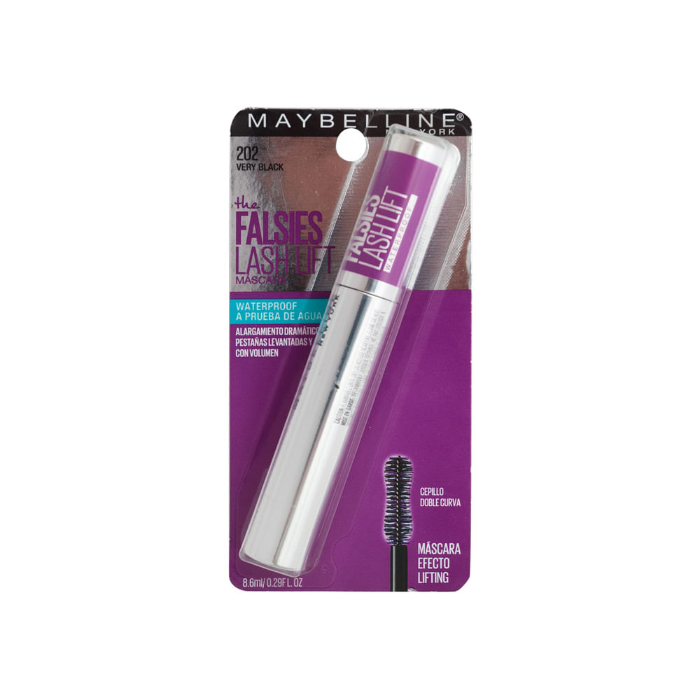 Mascara Pestañas Lash LiftVery Black No.202 Maybelline