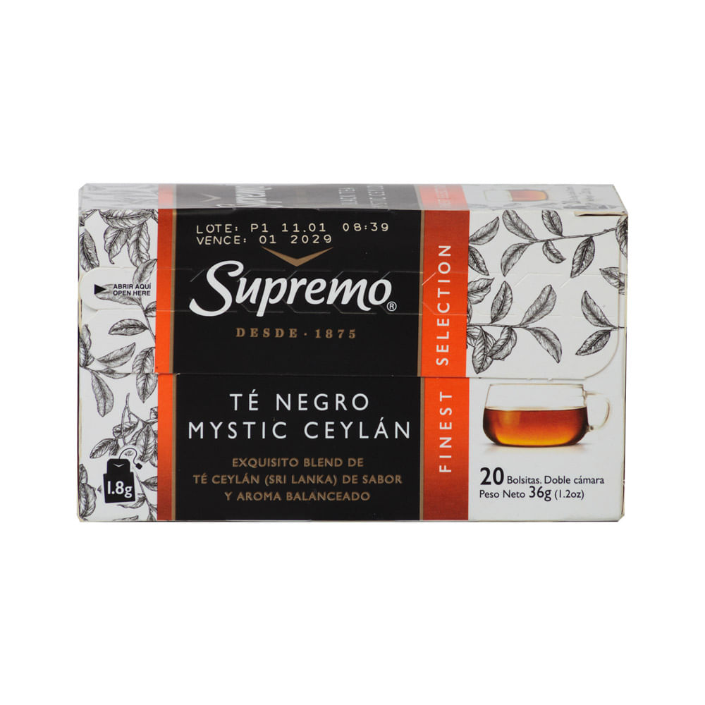 Té Negro Mystic Ceylán Supremo