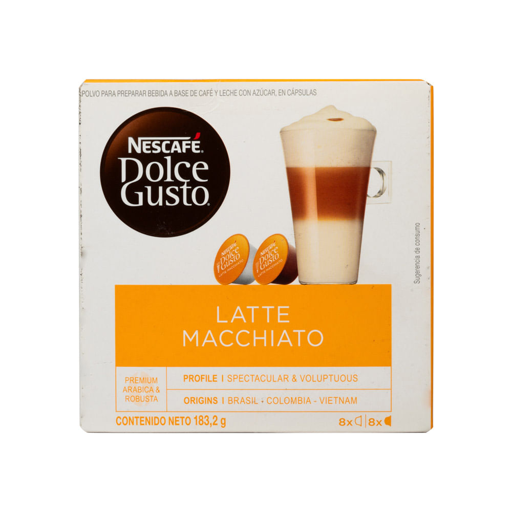 Cápsulas Café Latte Macchiato Dolce Gusto 8 Tazas