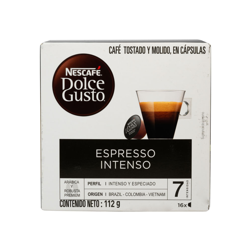 Cápsulas Café Espresso Intenso Dolce Gusto 16 Tazas