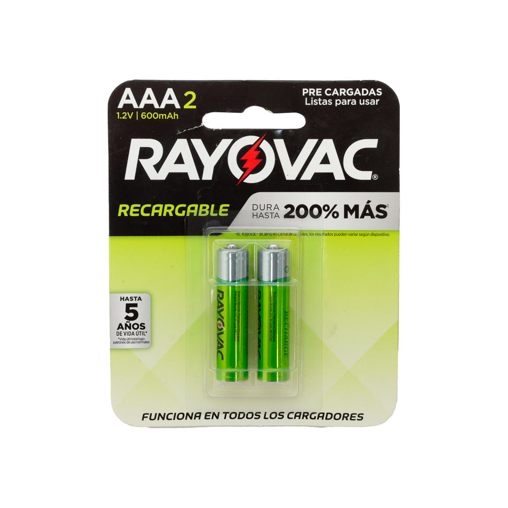 Batería Recargable AAA 600mAh Rayovac