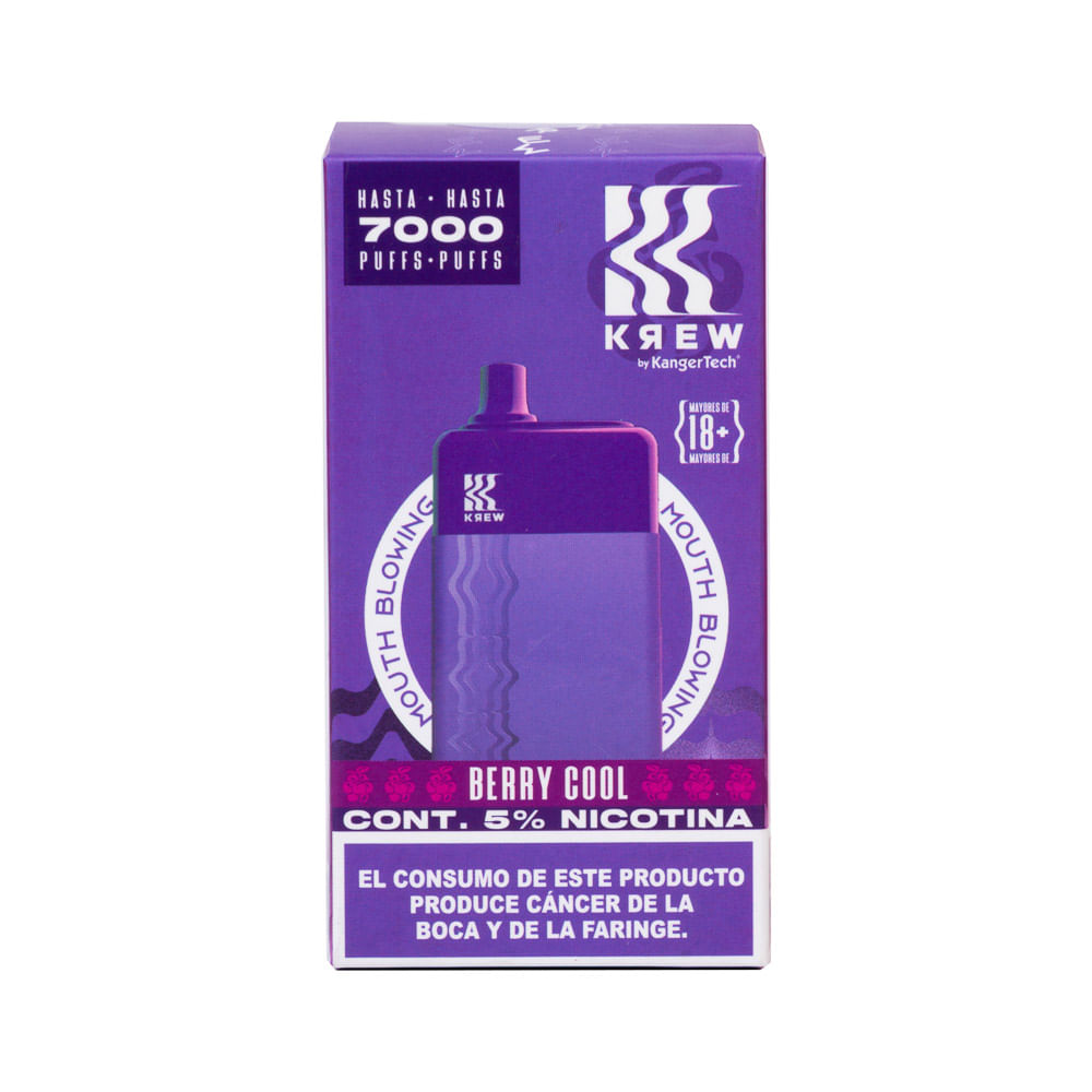 Cigarro Electrónico Berry Krew 7000 Puffs