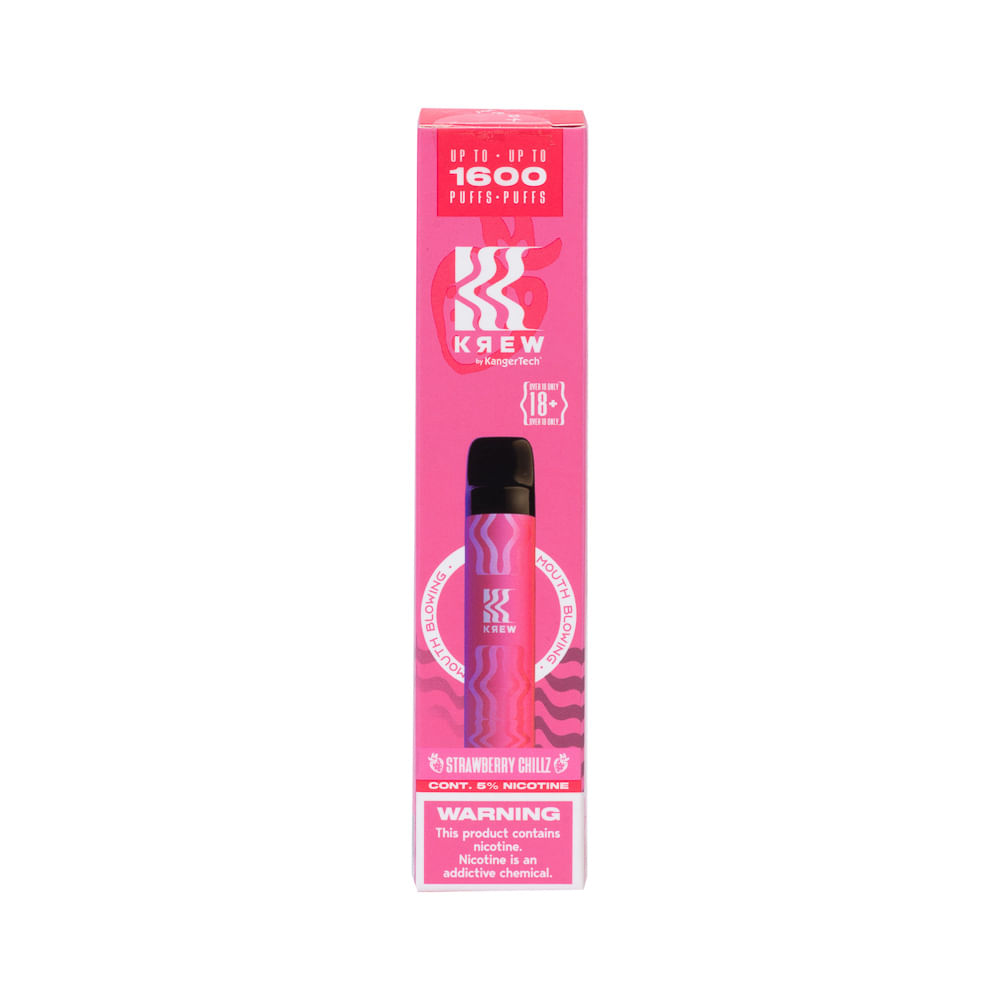 Cigarro Electrónico Strawberry Chillz Krew 1600 Puffs