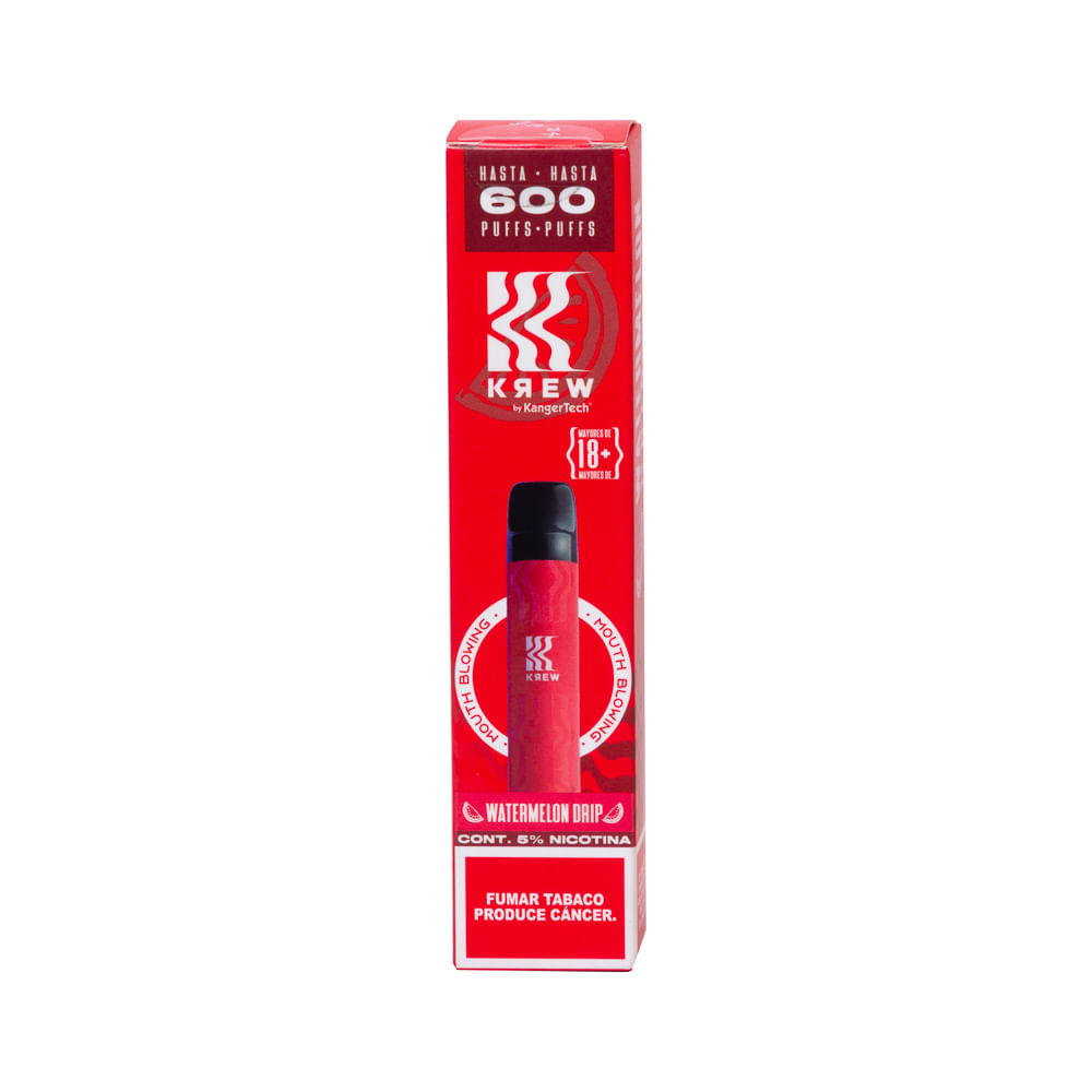 Cigarro Electrónico Watermelon Drip Krew 600 Puffs