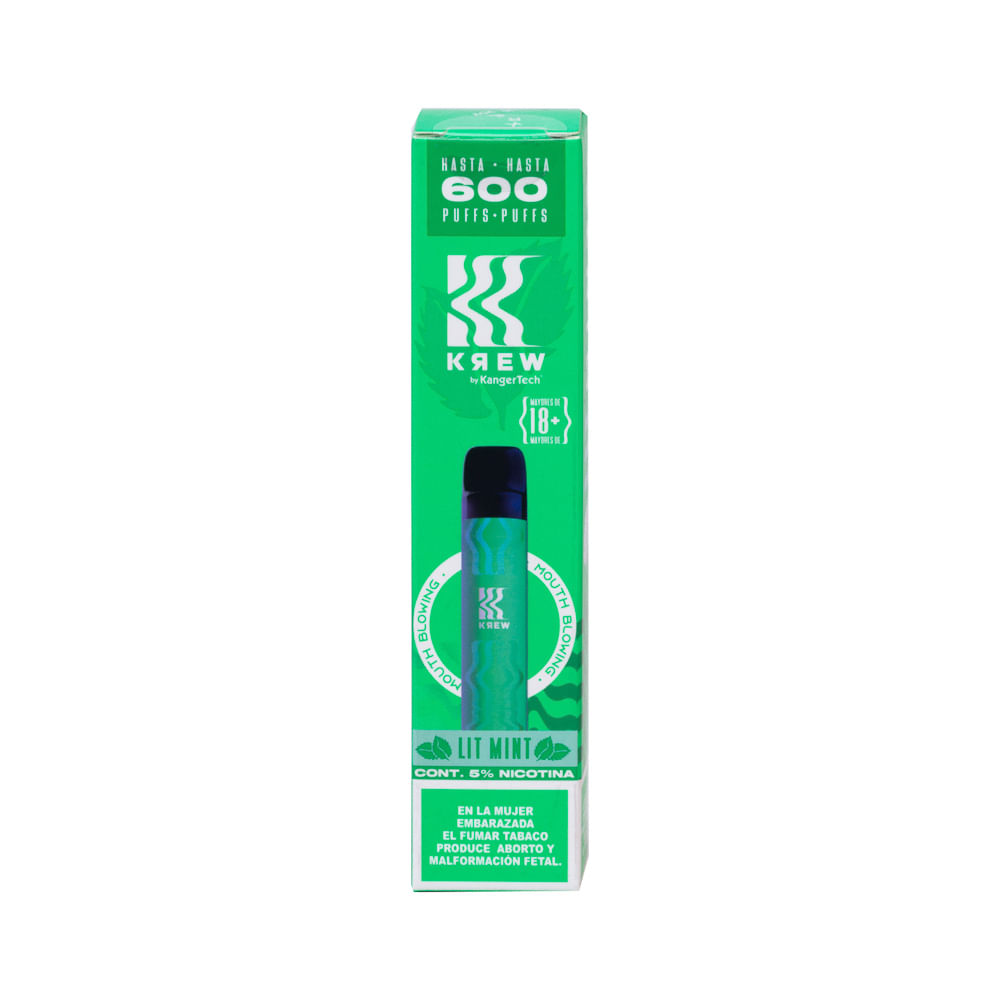 Cigarro Electrónico Mint Drip Krew 600 Puffs