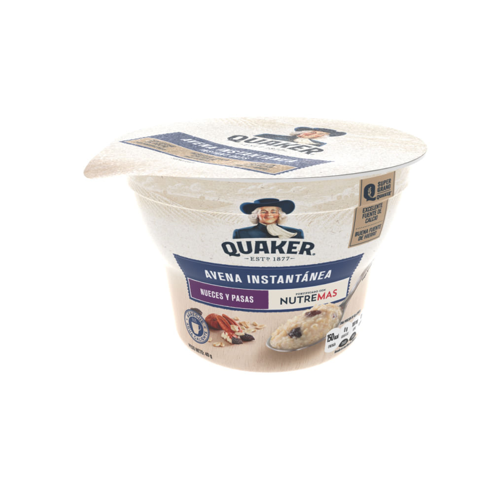 Avena Hojuelas Instantánea Pasas Nueces Quaker