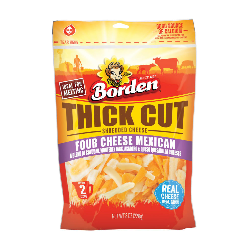 Queso Thick Cut 4 Queso Mexicanos Borden