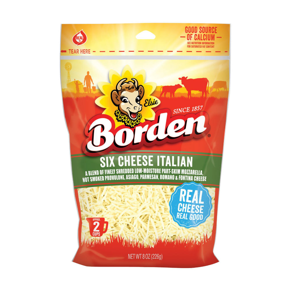 Queso Rallado Six Cheese Italiano Borden