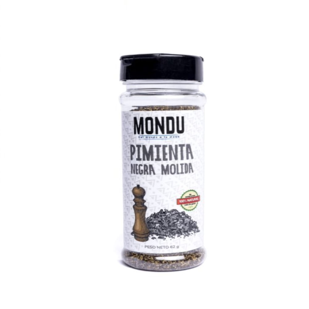 Pimienta Negra Molida Mondu Frasco