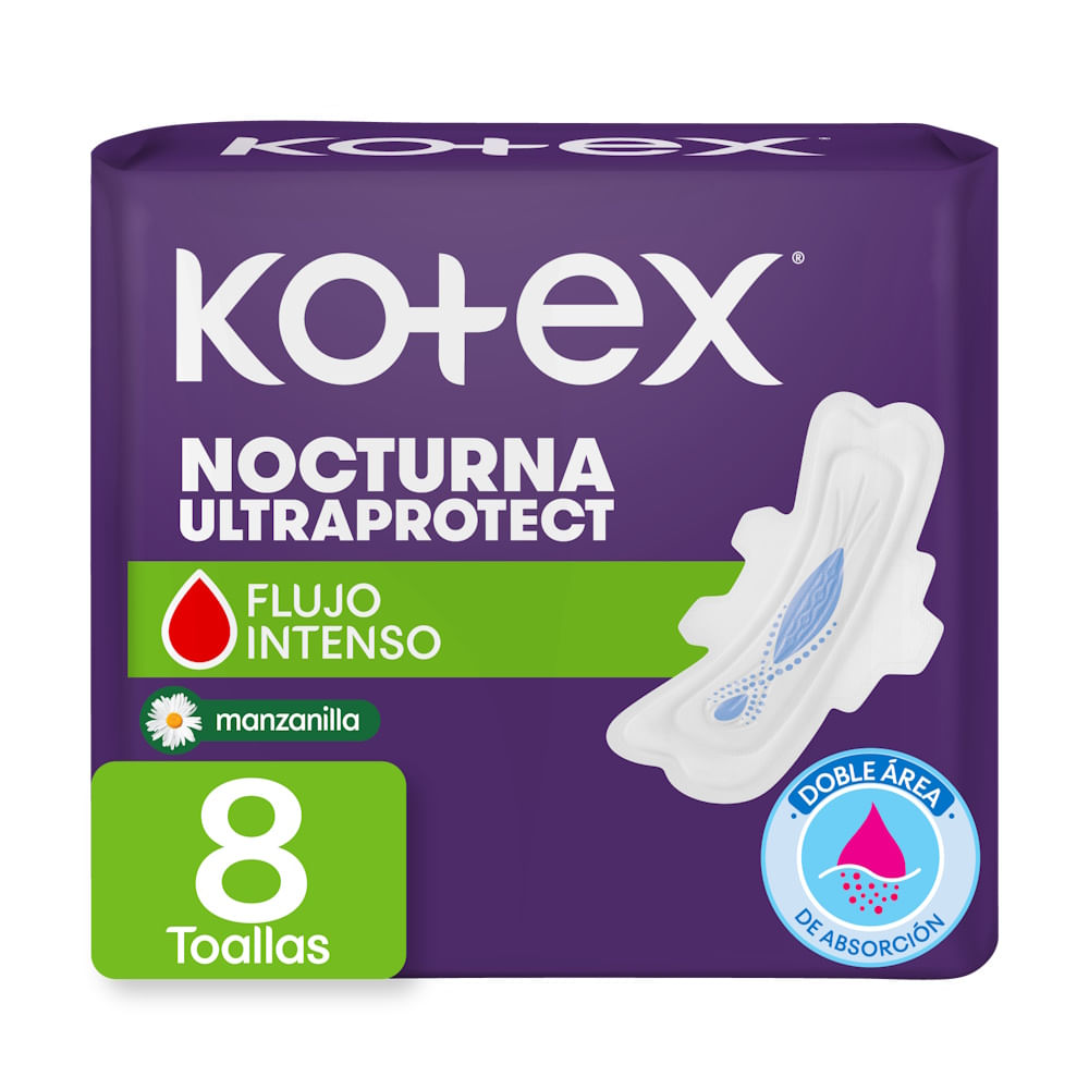 Toalla Femenina Nocturna Manzanilla Kotex