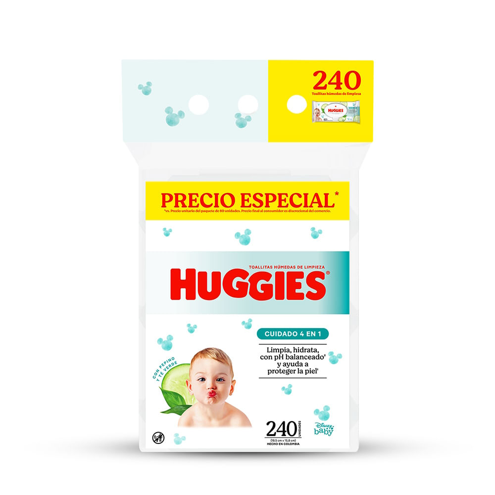 Toallas Húmedas Huggies Cuidado 4 En 1