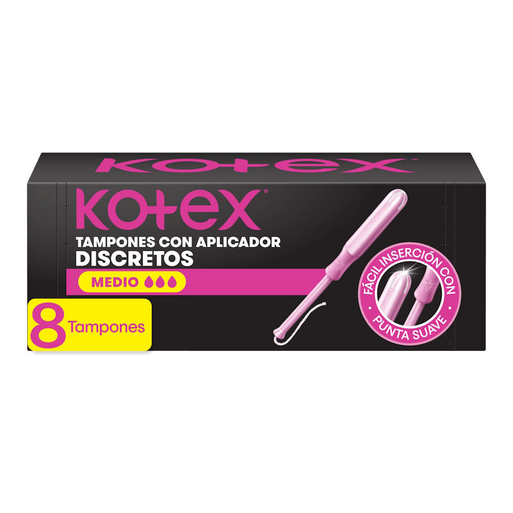 Tampones Medio Con Aplicador Kotex