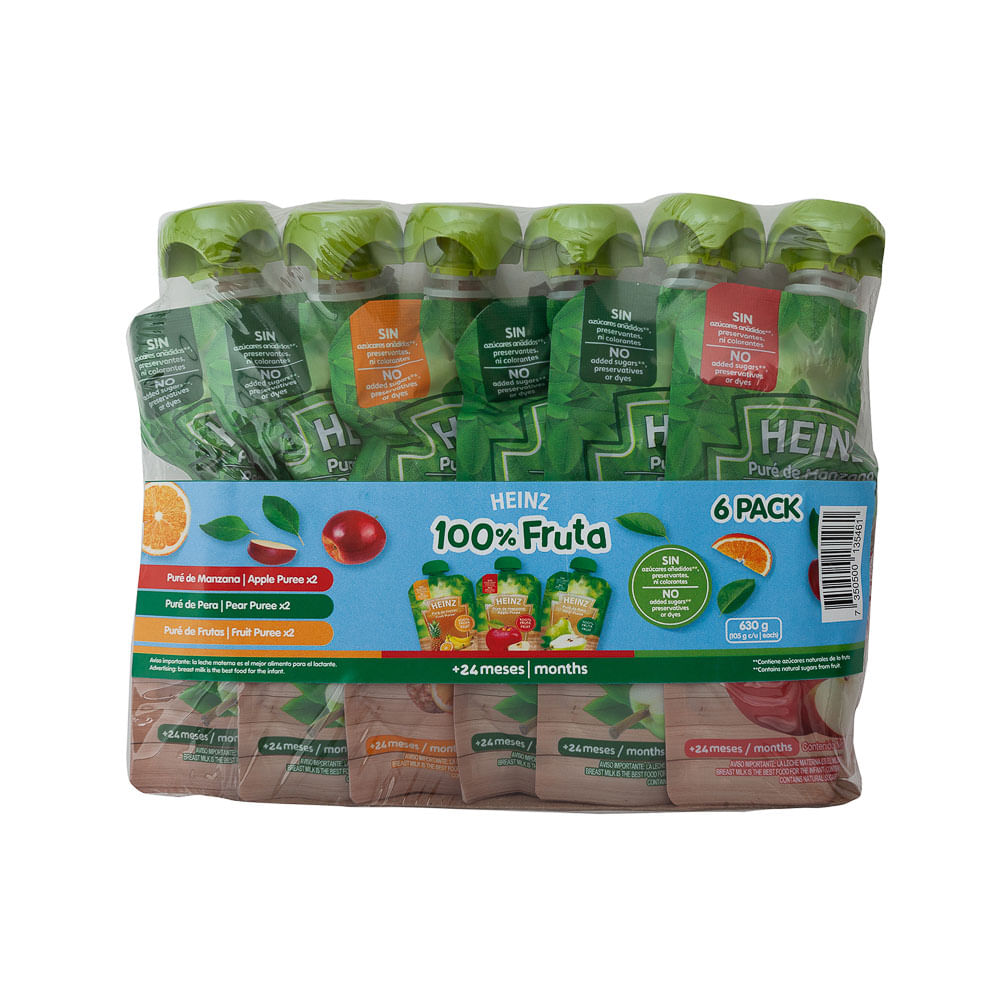 Compota Variedad Heinz 6 Pack Pouch