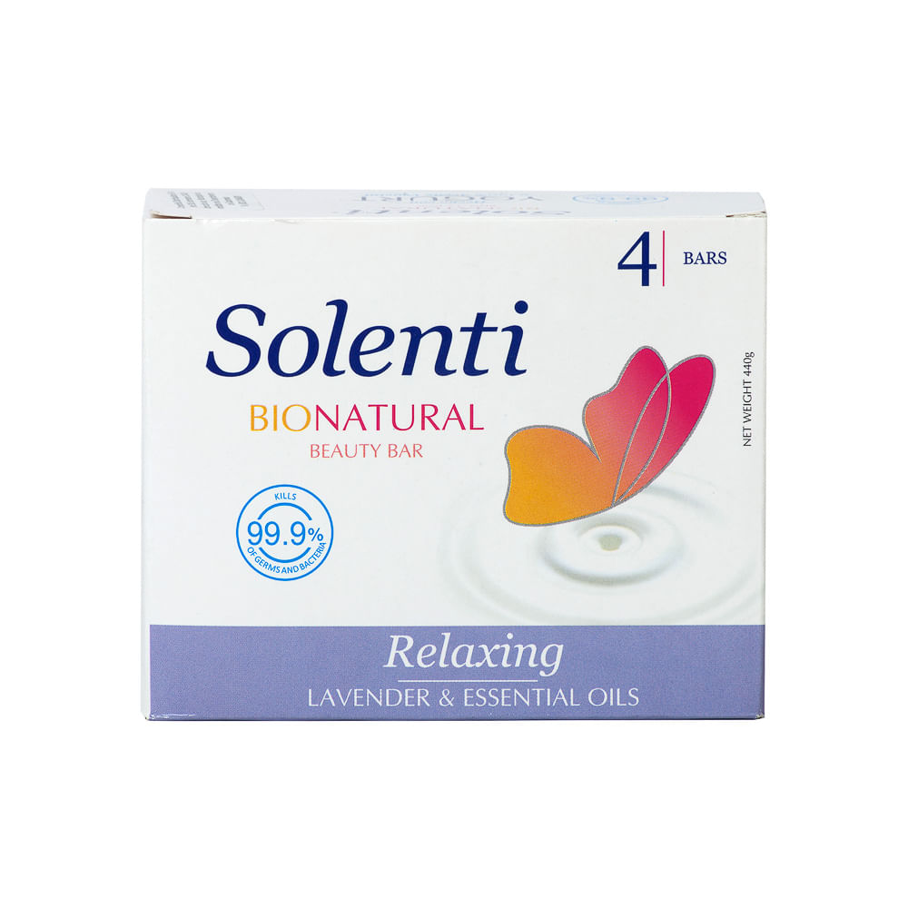 Jabón Pastilla Relajación Lavanda Solenti 4 Pack