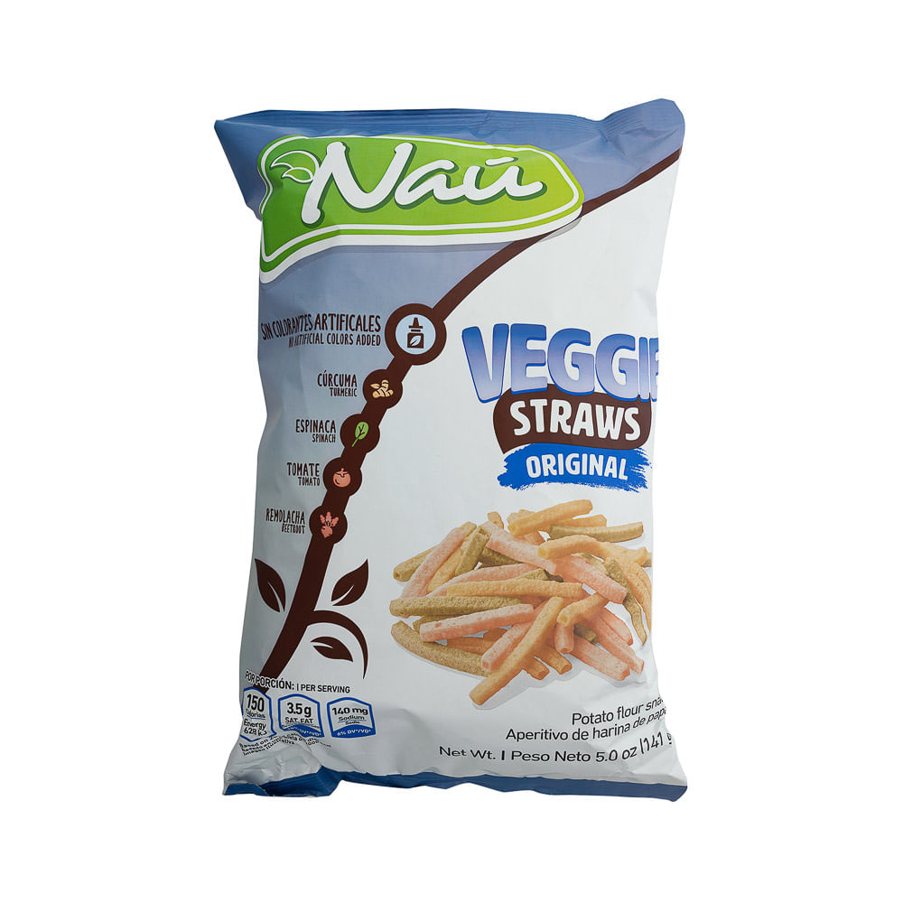 Snack Nau Veggie Straw Orig 141g