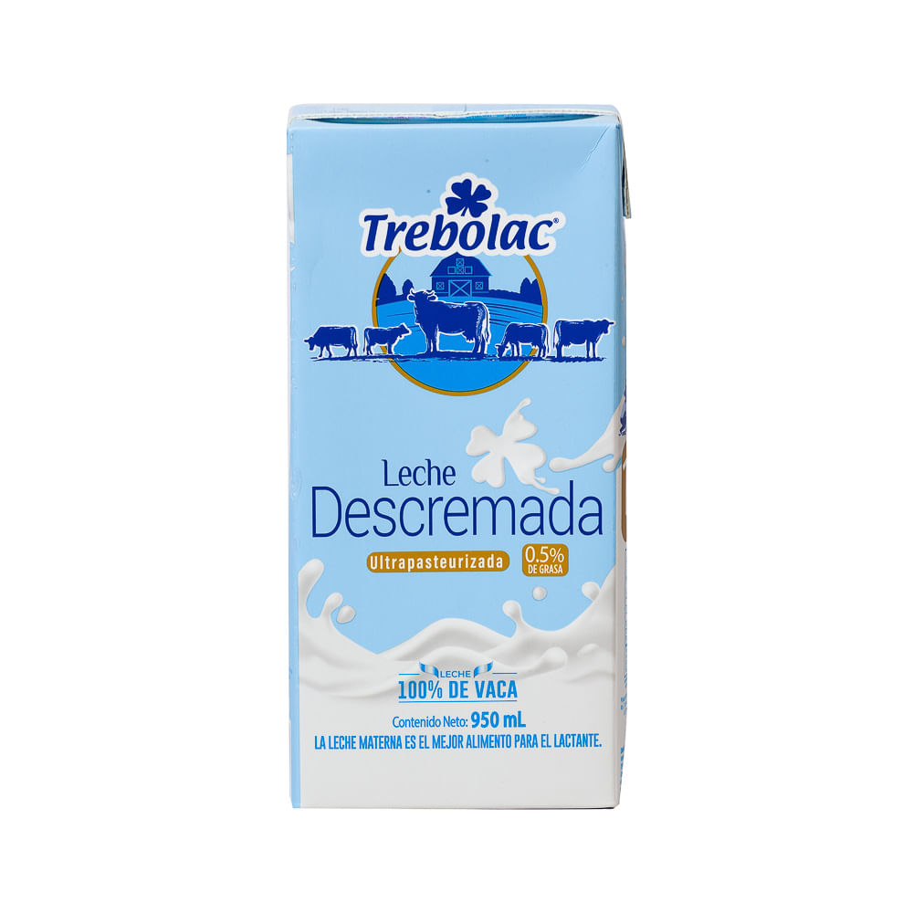 Leche UHT Descremada Trebolac