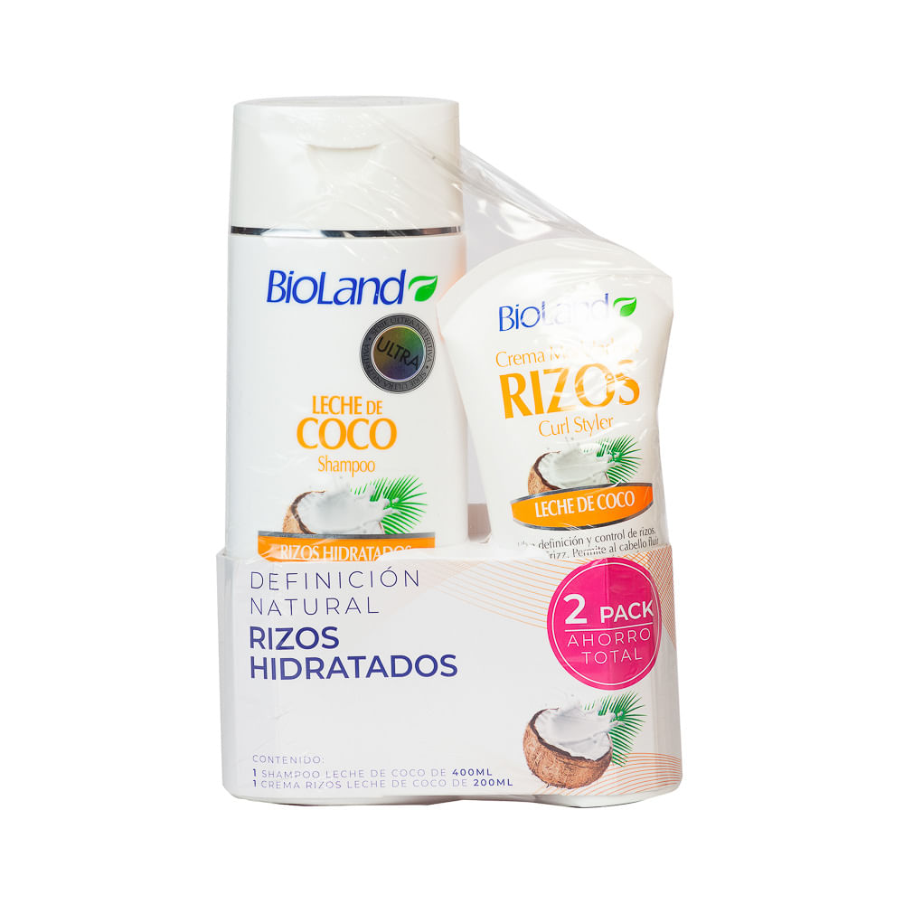 Shampoo Rizos Coco Bioland + Crema
