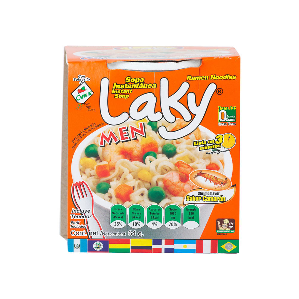 Sopa Instantánea Camarón Laky Men
