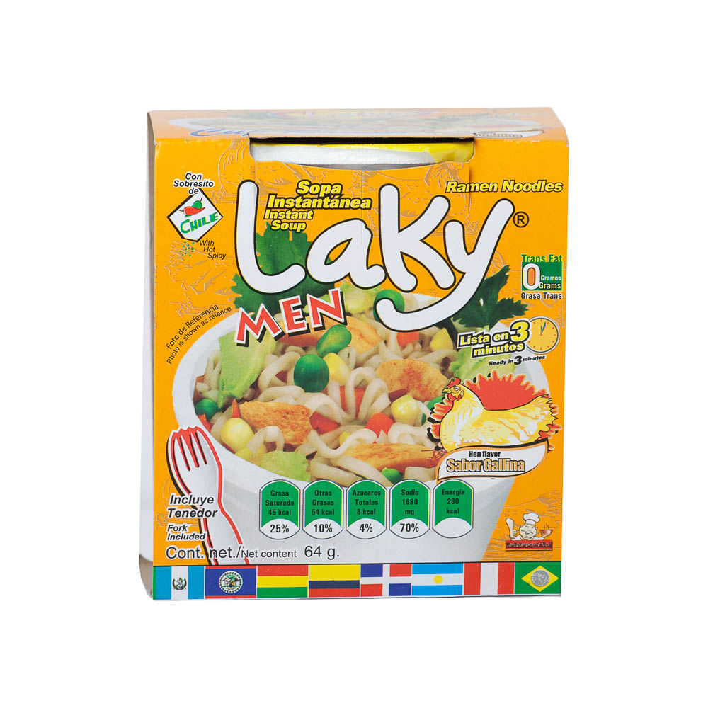 Sopa Instantánea Gallina Laky Men