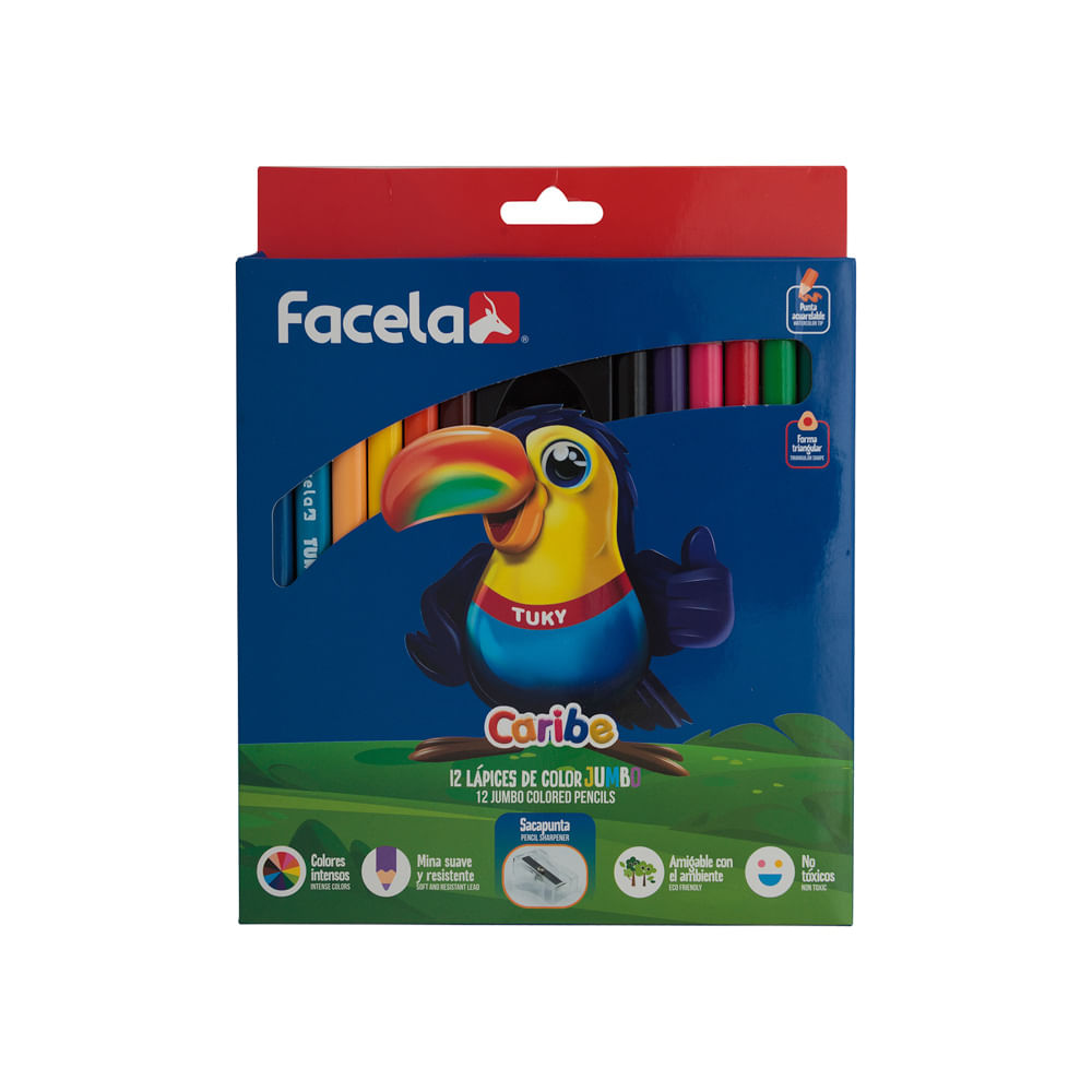 Crayones Caribe Triangular Jumbo Facela