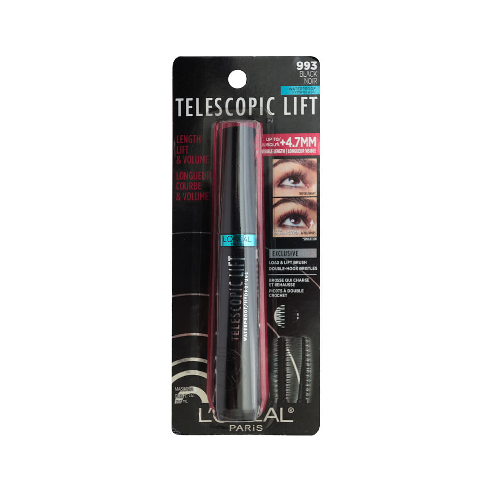 Mascara Pestaña Telescopic Black Noir No.993 Loreal