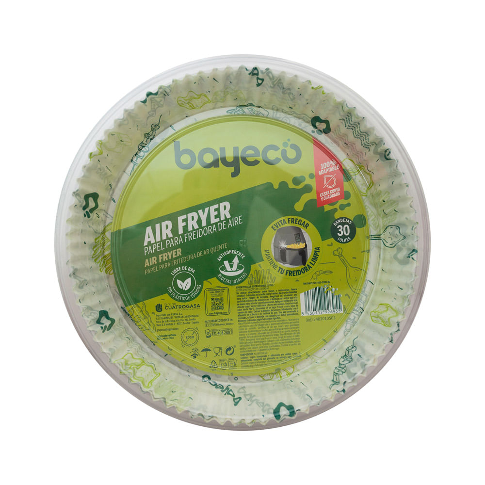 Papel Para Freidora De Aire Bayeco