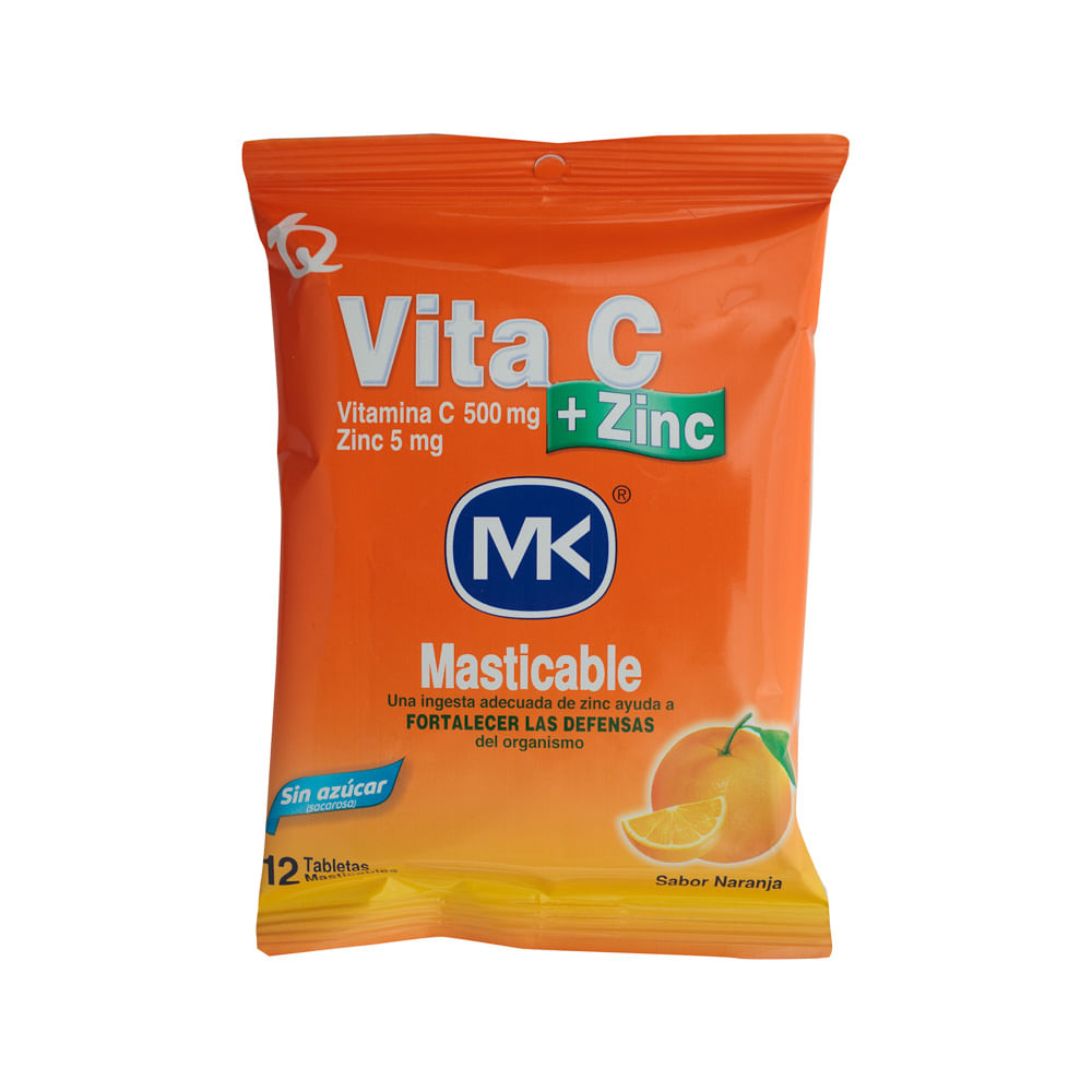 Vitamina C + Zinc Masticable MK