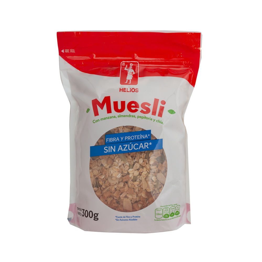 Granola Helios Muesli Fibra Y Proteína Sin Azúcar