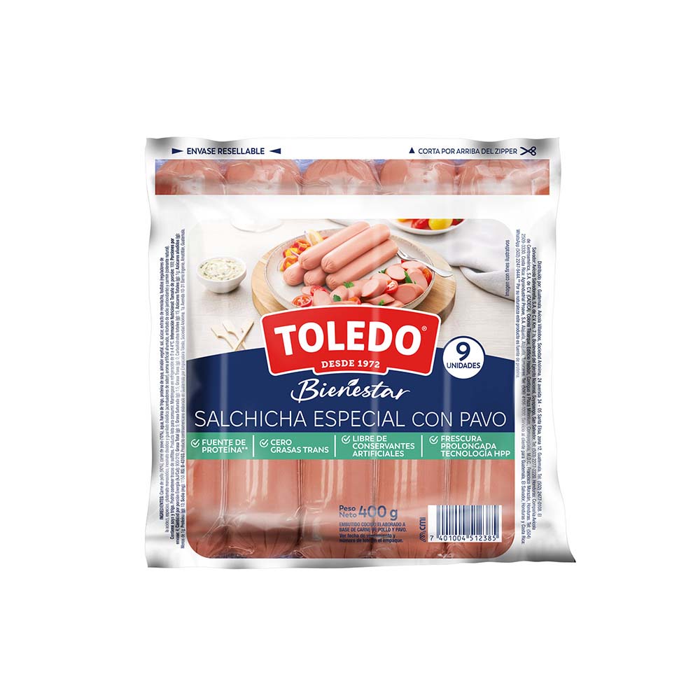 Salchicha Pavo Especial Zipper Toledo