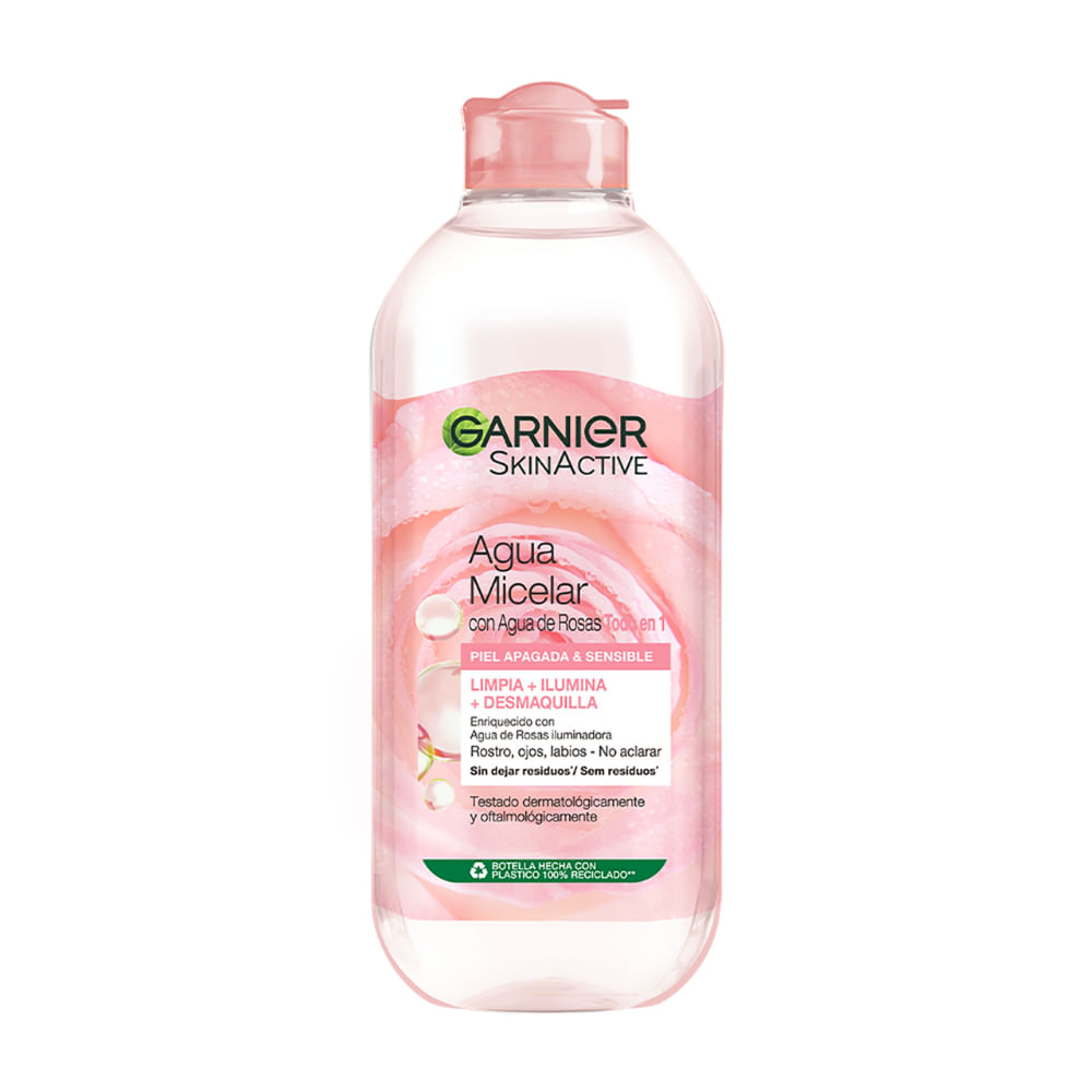 Agua Micelar Desmaquillante Agua De Rosas Garnier