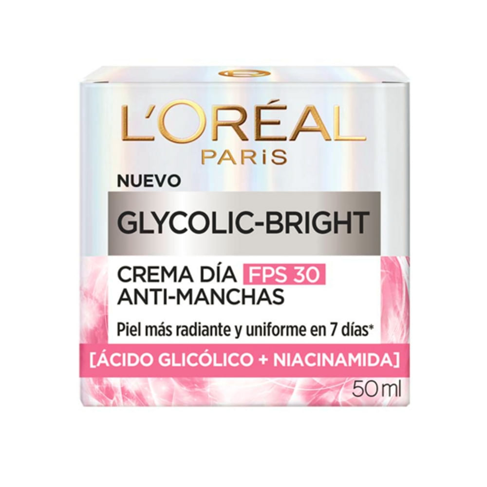 Crema Facial Dia FPS 30 Glyco Bringht Antimanchas Loreal