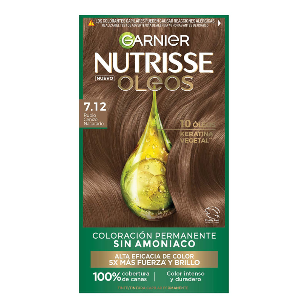 Tinte Dama Oleos Rubio Cenizo Nacarado No.7.12 Garnier