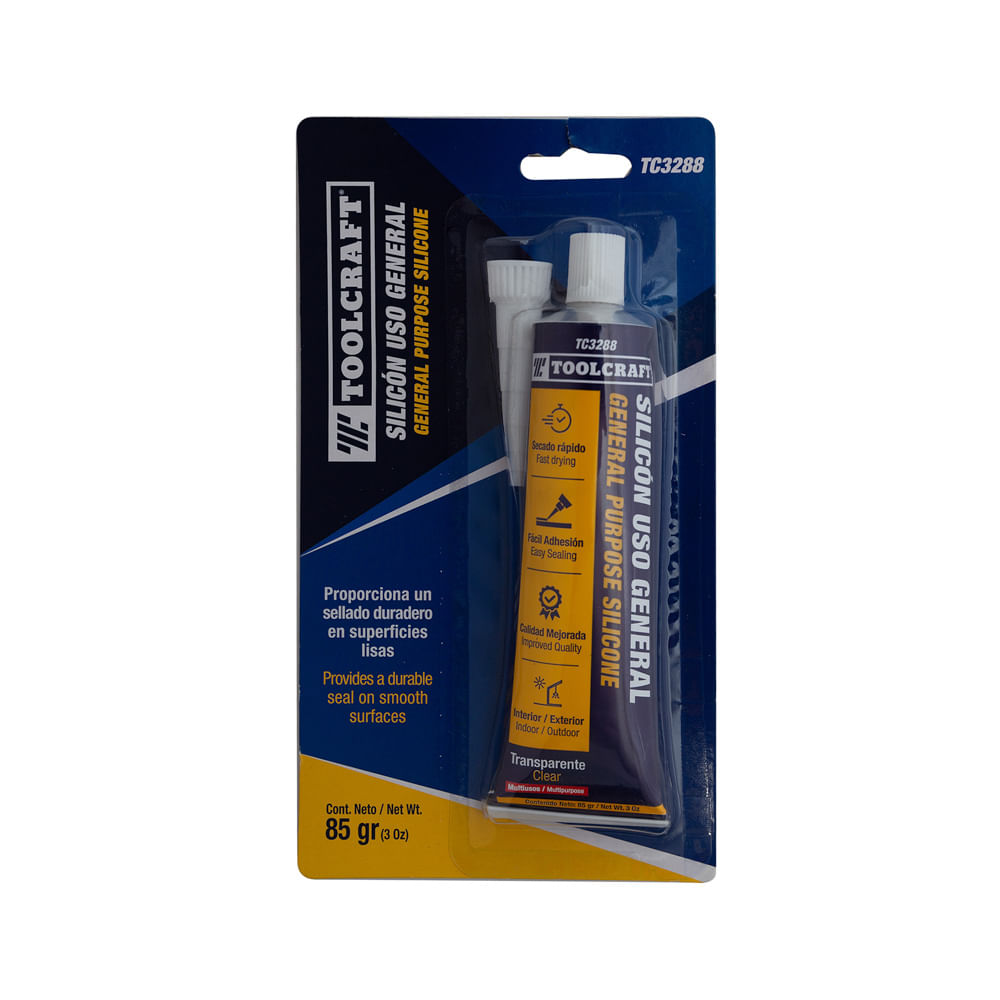 Silicón Transparente Uso General Toolcraft