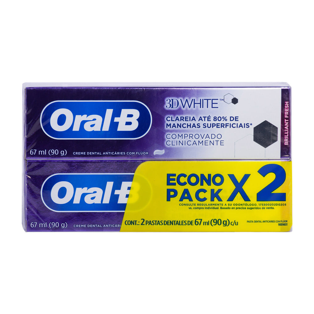 Crema Dental 3D White Brillant Fresh Oral B 2 Pack