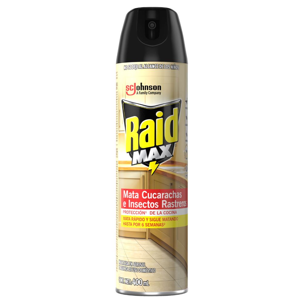 Insecticida Raid Max Mata Cucarachas Aerosol