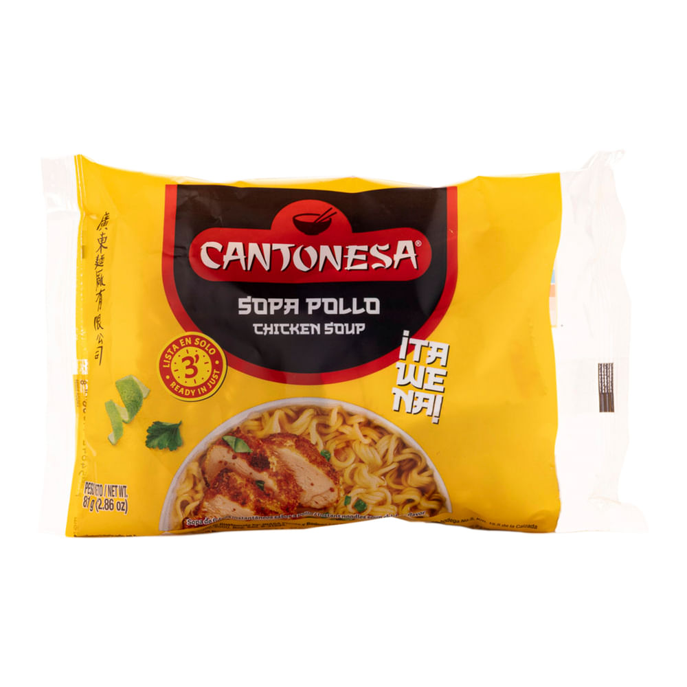 Sopa Instantánea Pollo Cantonesa Bolsa