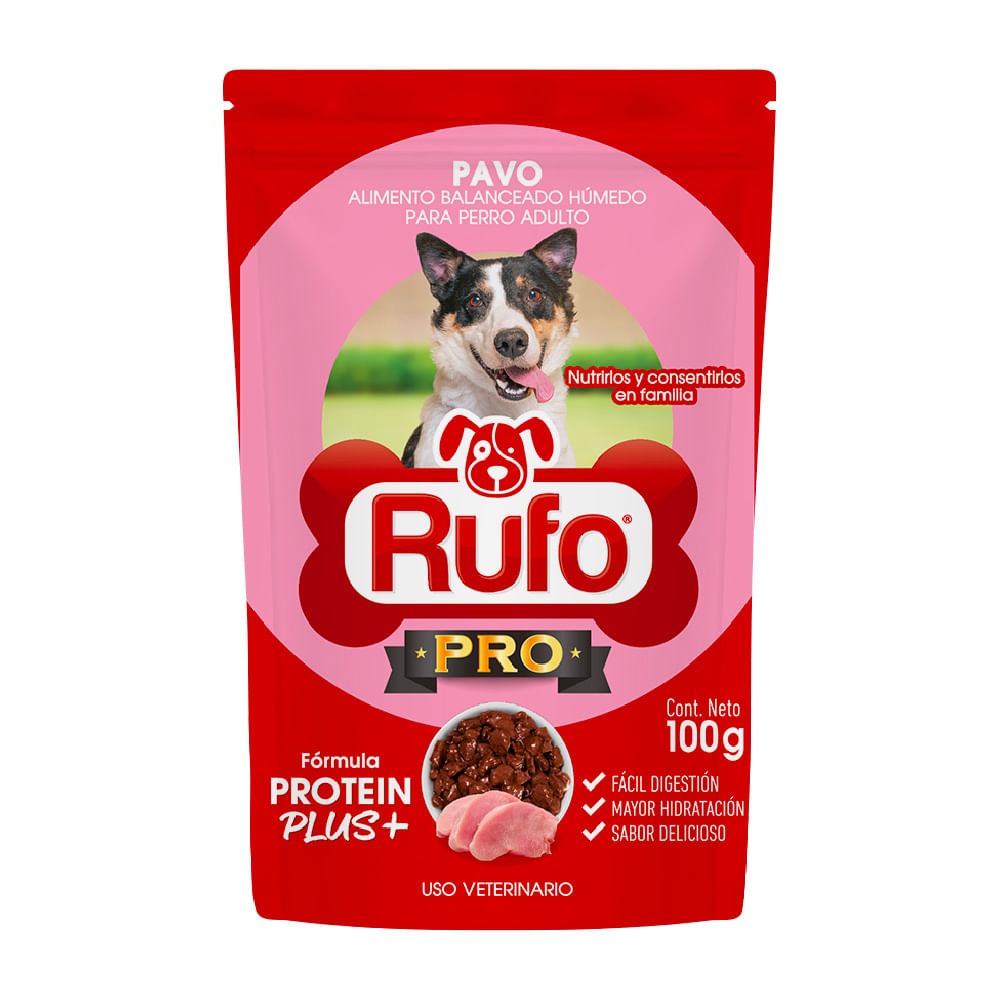 Rufo Pro Adulto Humedo Pavo De 100gr
