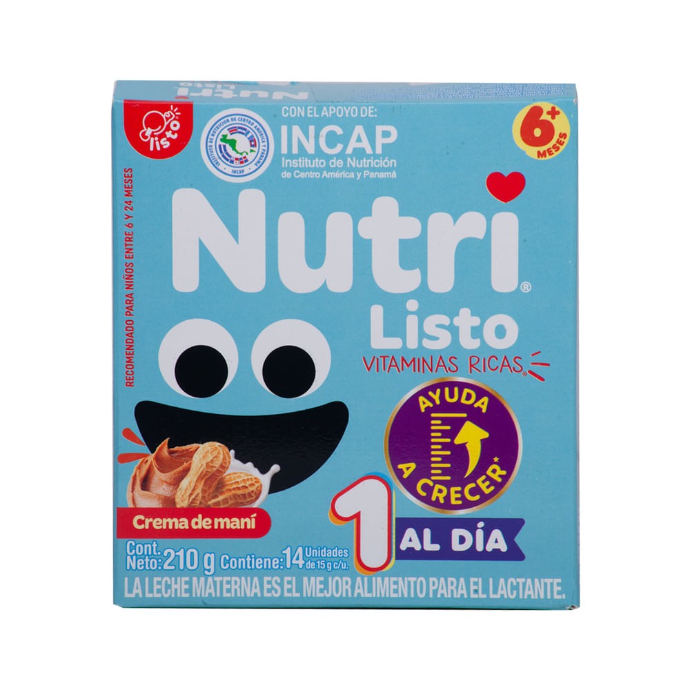 Snacks Crema De Maní Nutri Listo