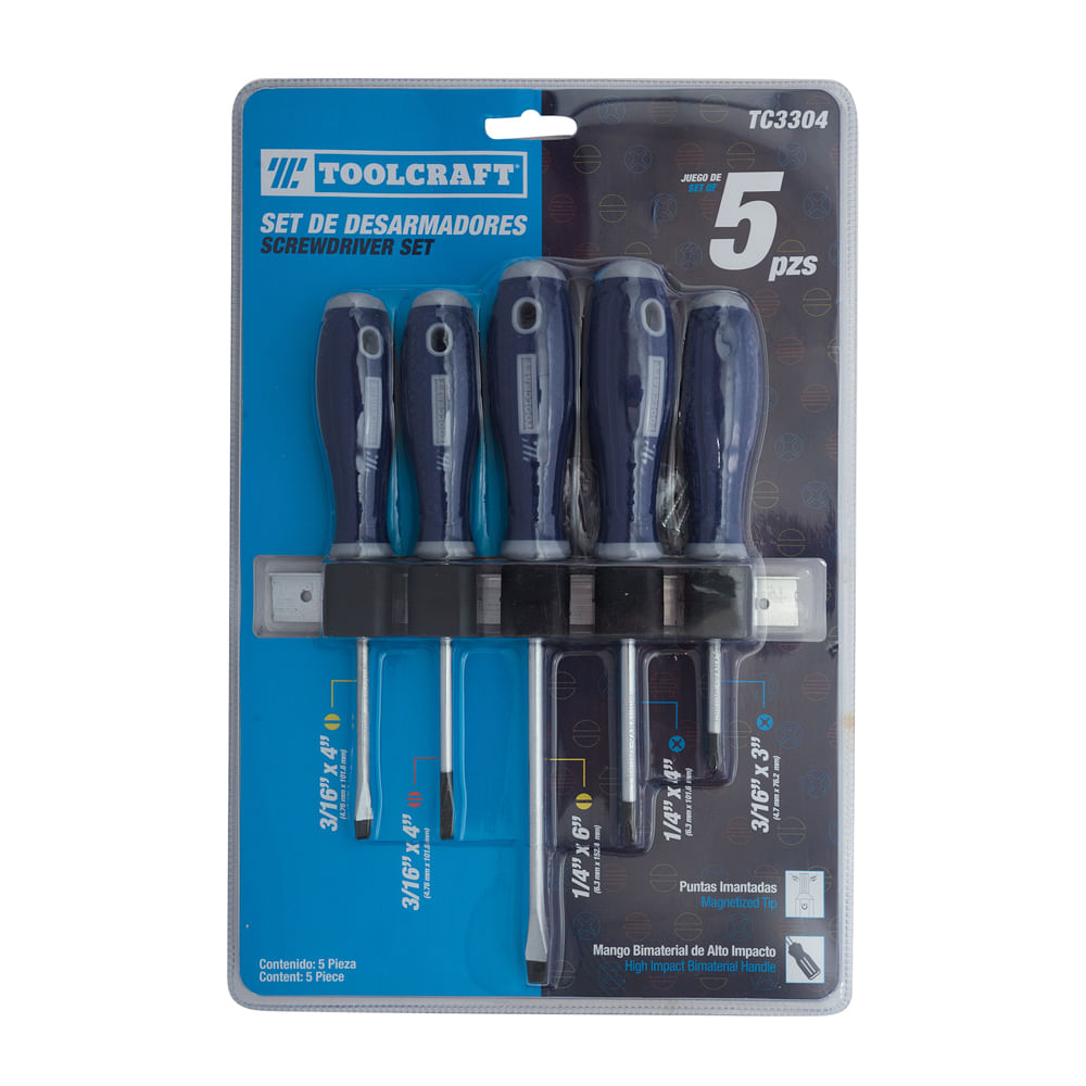 Set 5 Desarmadores Toolcraft