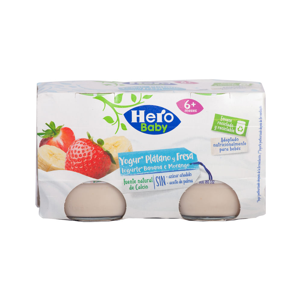 Compota Plátano Fresa Hero Baby 2 Pack