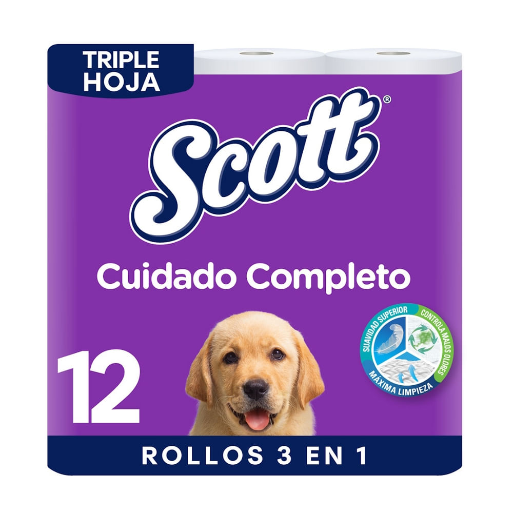 Papel Higiénico Triple Hoja Cuidado Completo Scott