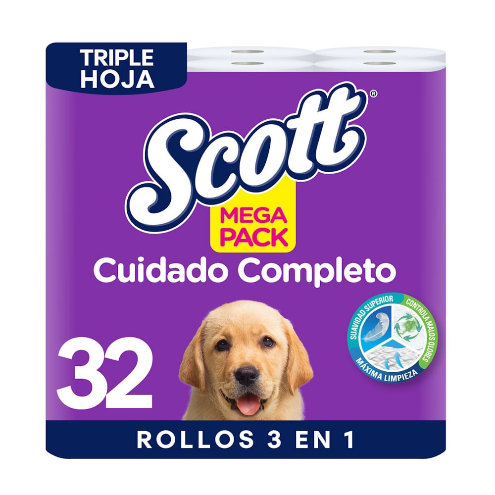 Papel Higiénico Triple Hoja Cuidado Completo Scott