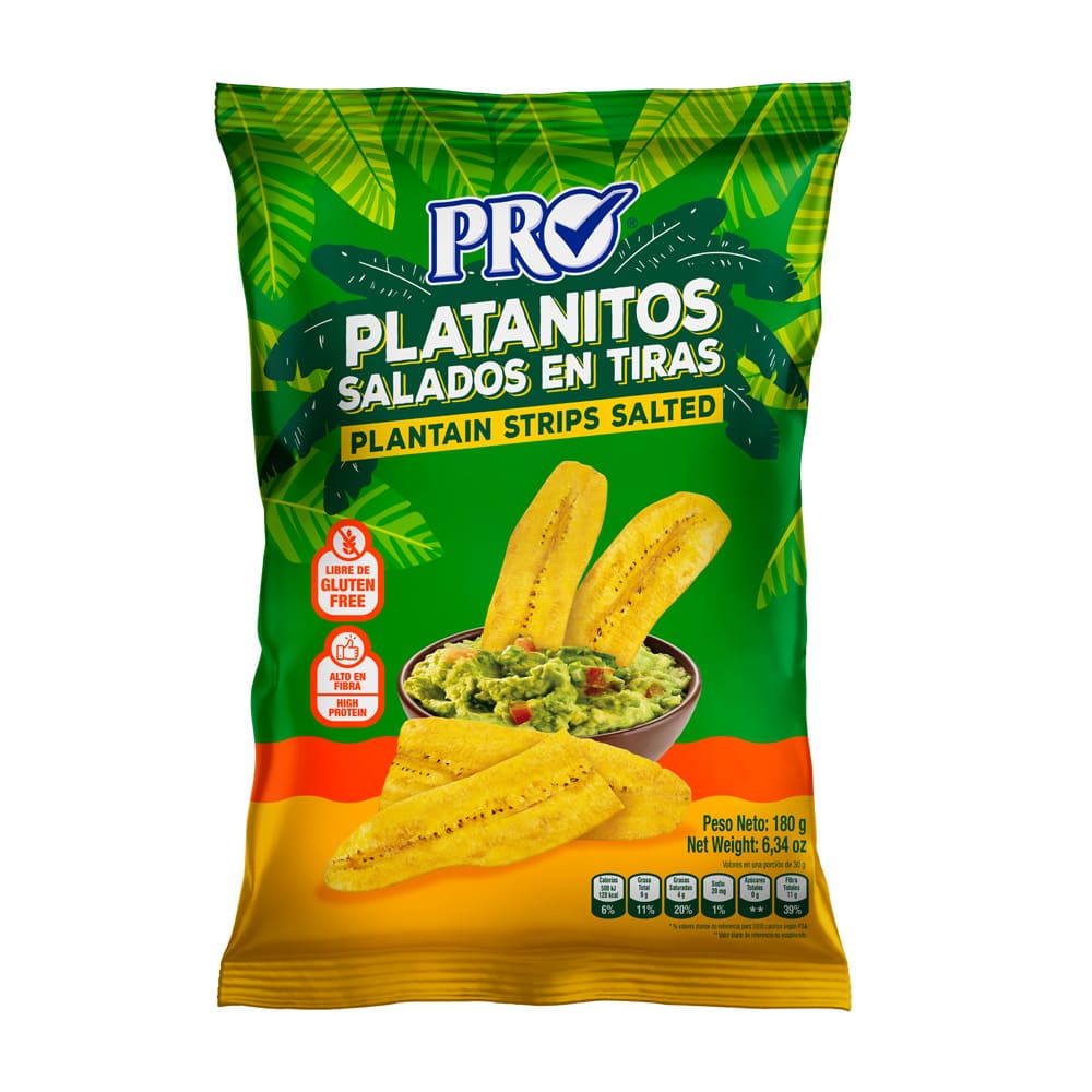 Platanito Verde En Tiras Pro