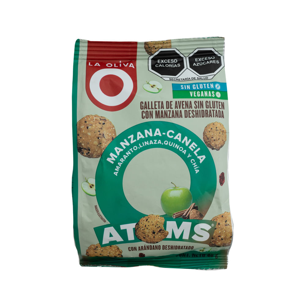 Galleta Avena Vegano Manzana Canela Atoms