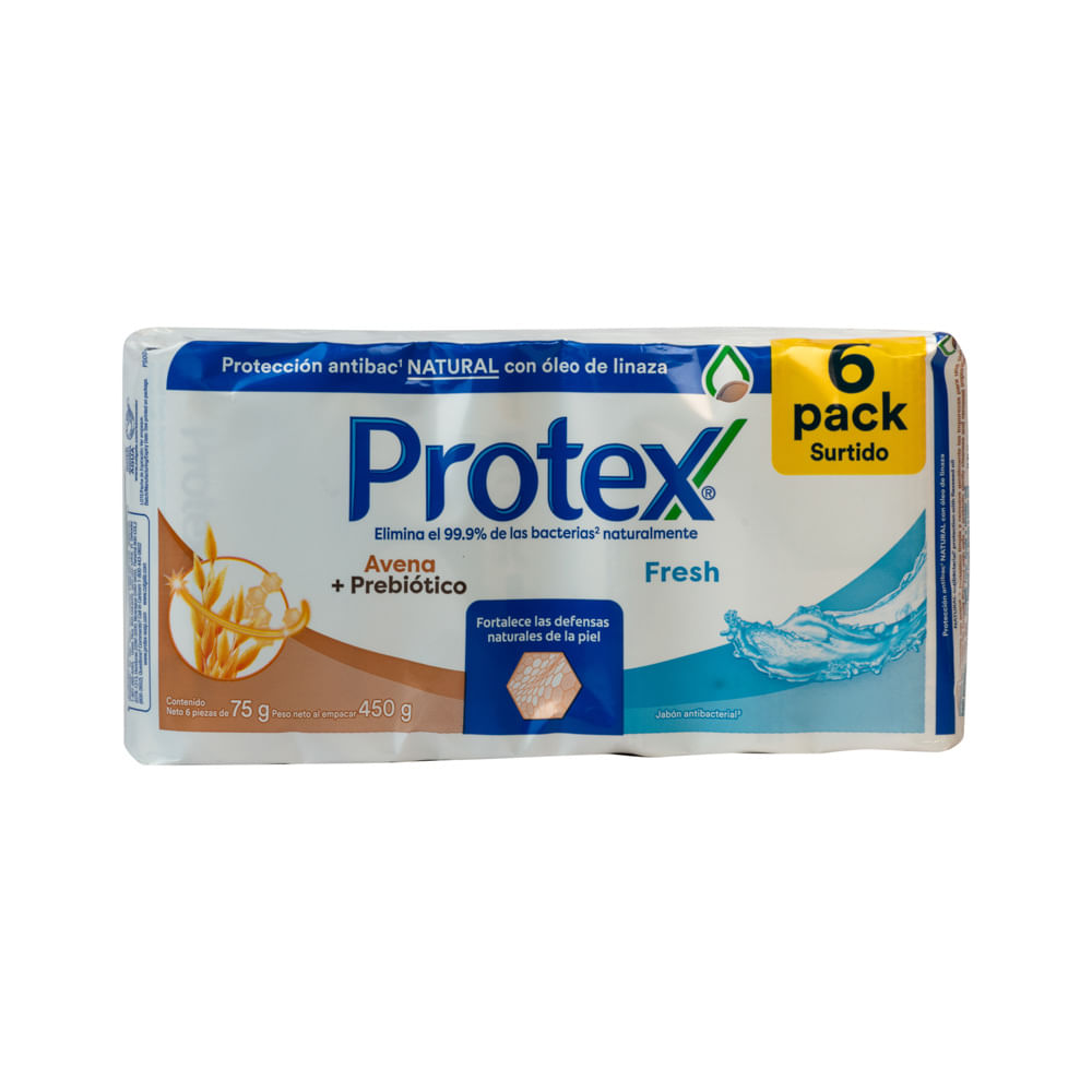 Jabón Pastilla Avena Y Fresh Potex 6 Pack