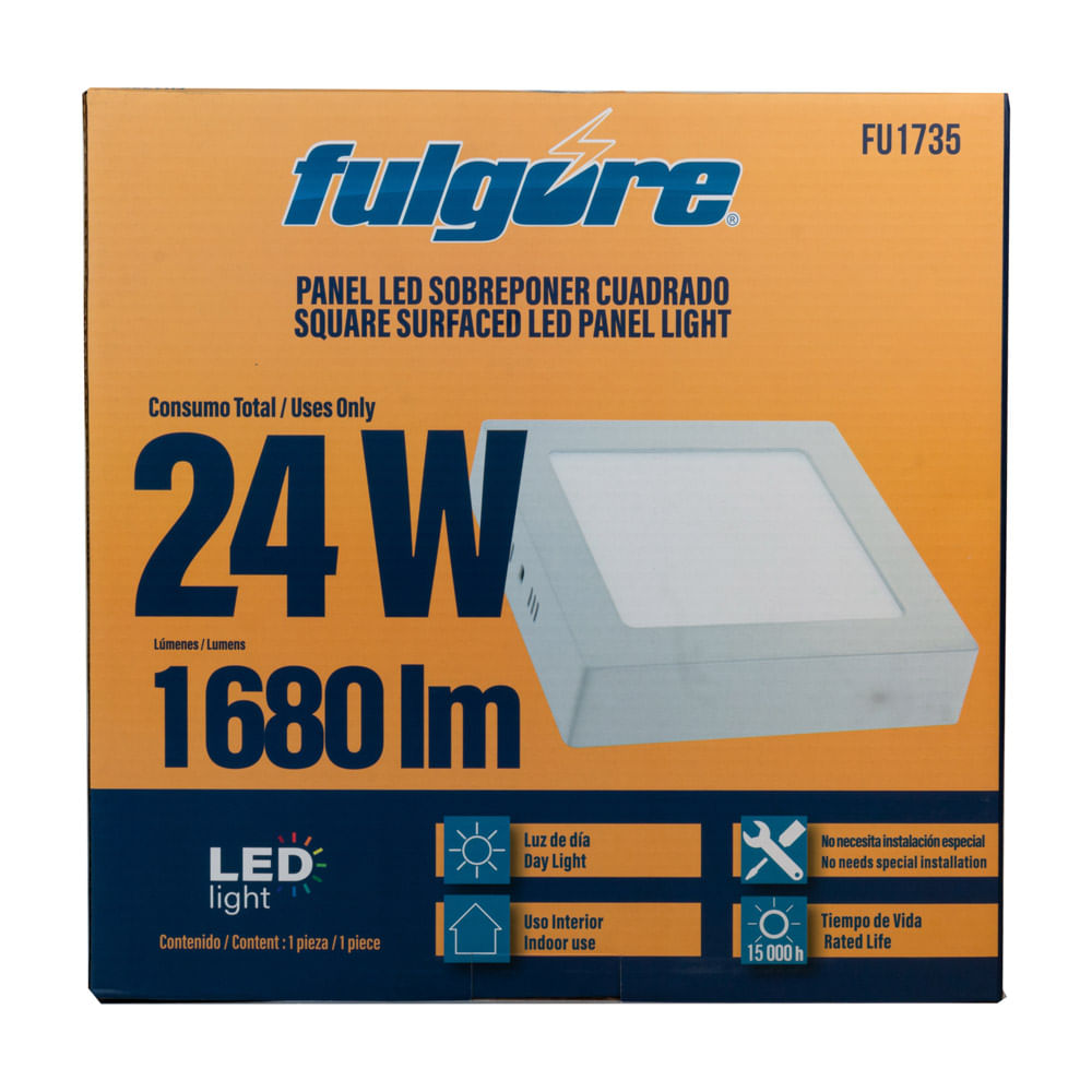 Panel Led 24W Cuadrado Fulgore