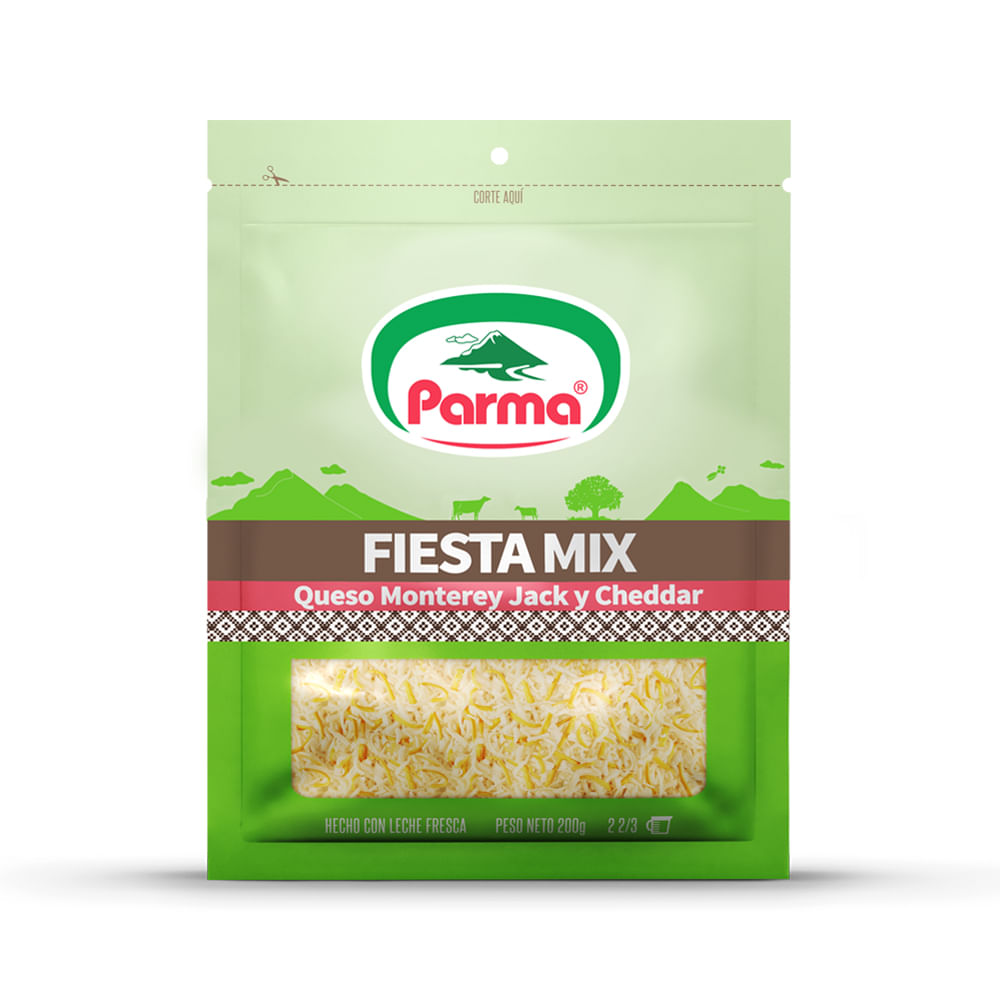 Queso Rallado Dos Quesos Fiesta Mix Parma