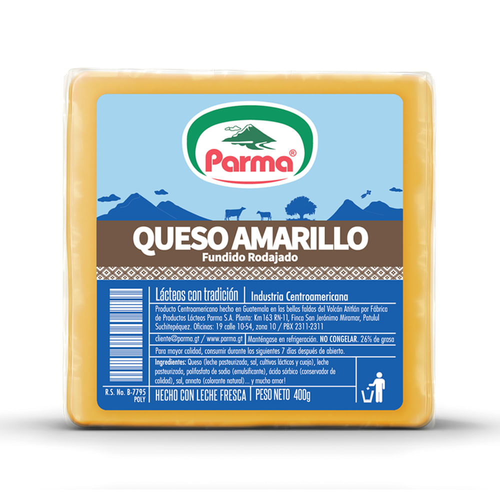 Queso Amarillo Rodajado Parma