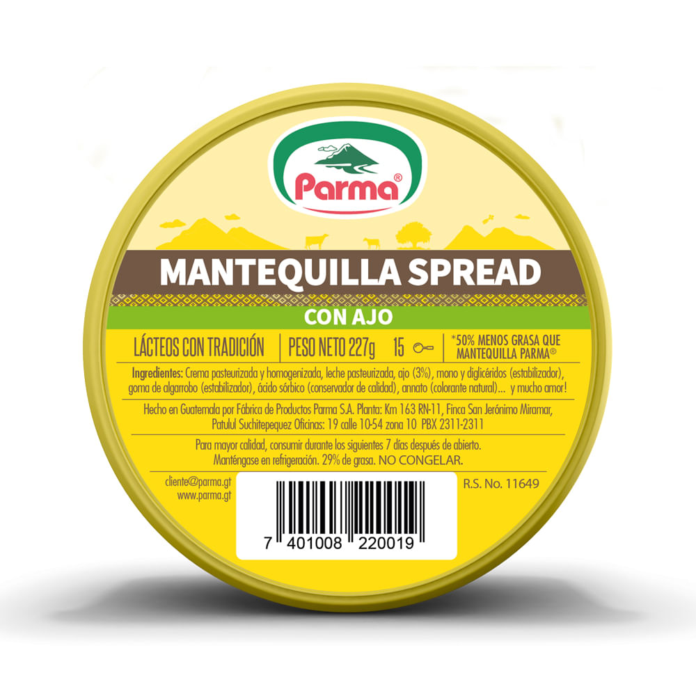 Mantequilla Spread Ajo Parma
